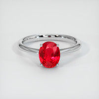 1.34 Ct. Ruby Ring, 14K White Gold 1