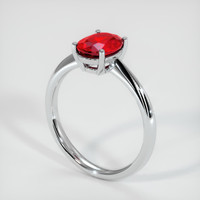 1.34 Ct. Ruby Ring, 14K White Gold 2