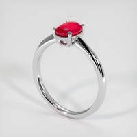 1.21 Ct. Ruby Ring, 14K White Gold 2