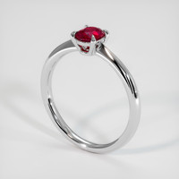 0.53 Ct. Ruby Ring, 14K White Gold 2
