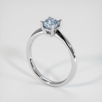 1.01 Ct. Blue Sapphire Ring, 14K White Gold 2