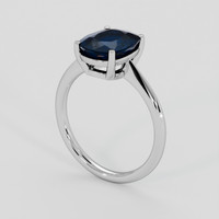 3.16 Ct. Blue Sapphire Ring, 14K White Gold 2