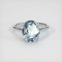 4.06 Ct. Sapphire Ring, 14K White Gold 1