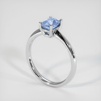 1.27 Ct. Blue Sapphire Ring, 14K White Gold 2
