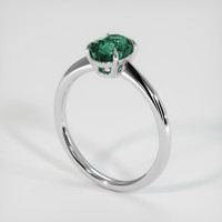 2.00 Ct. Bluish Green Sapphire Ring, 14K White Gold 2