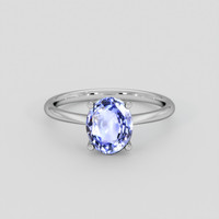1.89 Ct. Blue Sapphire Ring, 14K White Gold 1