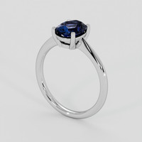 1.64 Ct. Greenish Blue Sapphire Ring, 14K White Gold 2