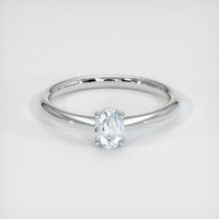 0.49 Ct. Sapphire Ring, 14K White Gold 1