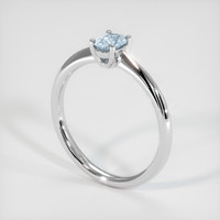 0.49 Ct. Sapphire Ring, 14K White Gold 2