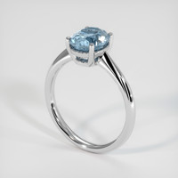 1.78 Ct. Sapphire Ring, 14K White Gold 2