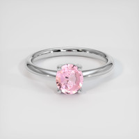 0.89 Ct. Pink Sapphire Ring, 14K White Gold 1
