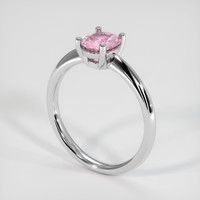 0.89 Ct. Pink Sapphire Ring, 14K White Gold 2