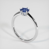 0.82 Ct. Blue Sapphire Ring, 14K White Gold 2