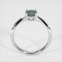 0.89 Ct. Bluish Green Sapphire Ring, 14K White Gold 2