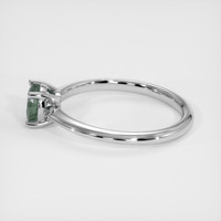 0.89 Ct. Bluish Green Sapphire Ring, 14K White Gold 4