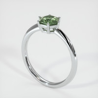 0.89 Ct. Sapphire Ring, 14K White Gold 2
