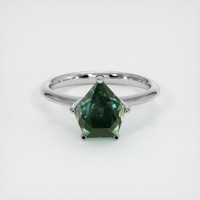 3.44 Ct. Sapphire Ring, 14K White Gold 1