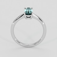 1.26 Ct. Greenish Blue Sapphire Ring, 14K White Gold 3