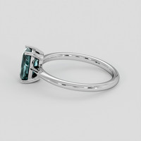 1.26 Ct. Greenish Blue Sapphire Ring, 14K White Gold 4