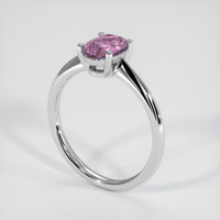 1.01 Ct. Pinkish Purple Sapphire Ring, 14K White Gold 2