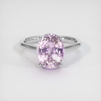 3.22 Ct. Pinkish Purple Sapphire Ring, 14K White Gold 1