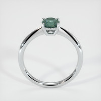 0.65 Ct. Bluish Green Sapphire Ring, 14K White Gold 3