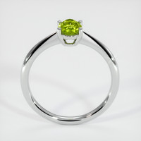 1.00 Ct. Yellowish Green Sapphire Ring, 14K White Gold 3