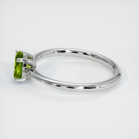 1.00 Ct. Yellowish Green Sapphire Ring, 14K White Gold 4