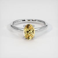 0.99 Ct. Sapphire Ring, 14K White Gold 1