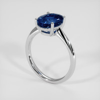 2.78 Ct. Blue Sapphire Ring, 18K White Gold 2