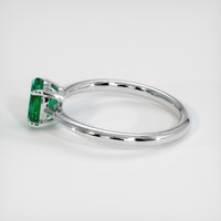0.69 Ct. Emerald Ring, 18K White Gold 4