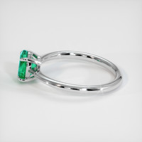 0.60 Ct. Emerald Ring, 18K White Gold 4