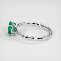 0.58 Ct. Emerald Ring, 18K White Gold 4