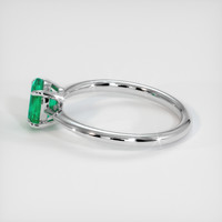 0.62 Ct. Emerald Ring, 18K White Gold 4