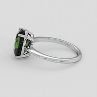 4.44 Ct. Green Zircon Ring, 18K White Gold 4