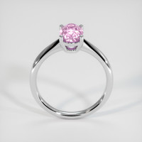 1.09 Ct. Pink Sapphire Ring, 18K White Gold 3