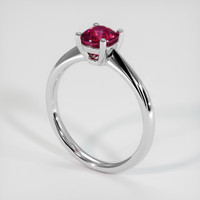 1.00 Ct. Ruby Ring, 18K White Gold 2