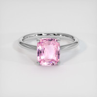 2.04 Ct. Sapphire Ring, 18K White Gold 1