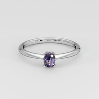 0.37 Ct. Bi Color Sapphire Ring, 18K White Gold 1