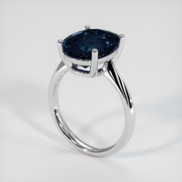 5.33 Ct. Sapphire Ring, 18K White Gold 2