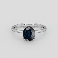1.65 Ct. Blue Sapphire Ring, 18K White Gold 1