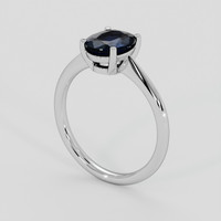 1.65 Ct. Blue Sapphire Ring, 18K White Gold 2