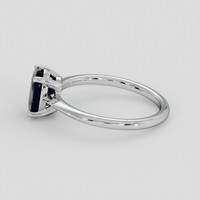 1.65 Ct. Blue Sapphire Ring, 18K White Gold 4