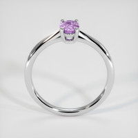 0.71 Ct. Pinkish Purple Sapphire Ring, 18K White Gold 3