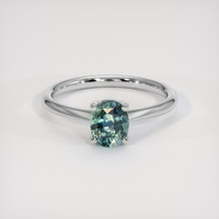 1.10 Ct. Bi Color Sapphire Ring, 18K White Gold 1