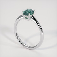 1.10 Ct. Bi Color Sapphire Ring, 18K White Gold 2