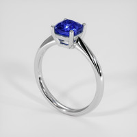 1.69 Ct. Blue Sapphire Ring, 18K White Gold 2