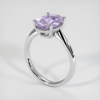 3.17 Ct. Purple Sapphire Ring, 18K White Gold 2
