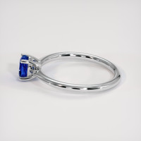 0.70 Ct. Blue Sapphire Ring, 18K White Gold 4