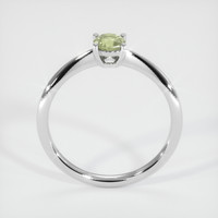 0.58 Ct. Yellowish Green Sapphire Ring, 18K White Gold 3